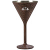 Snowfox Brown 8 oz. Double Wall Steel Stemmed Martini Glass