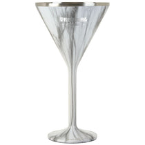 Snowfox White 8 oz. Double Wall Steel Stemmed Martini Glass