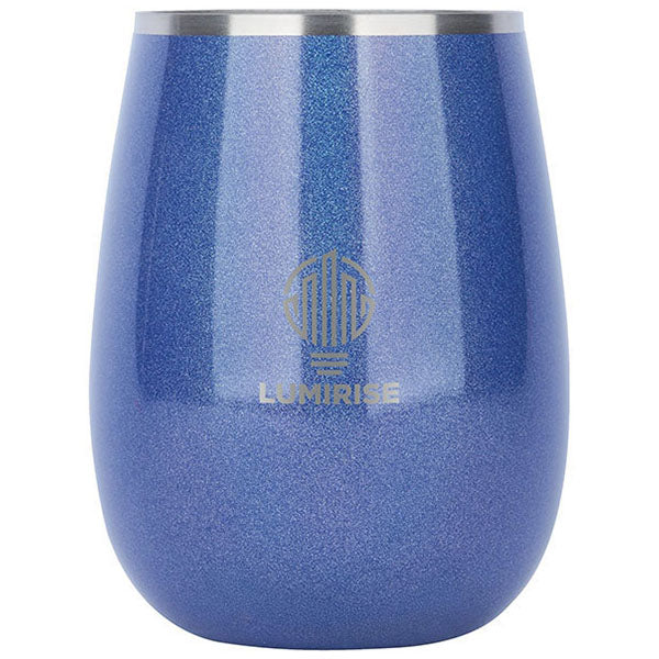 Snowfox Blue 12 oz. Vacuum Insulated Grand Pinot Wine Glass