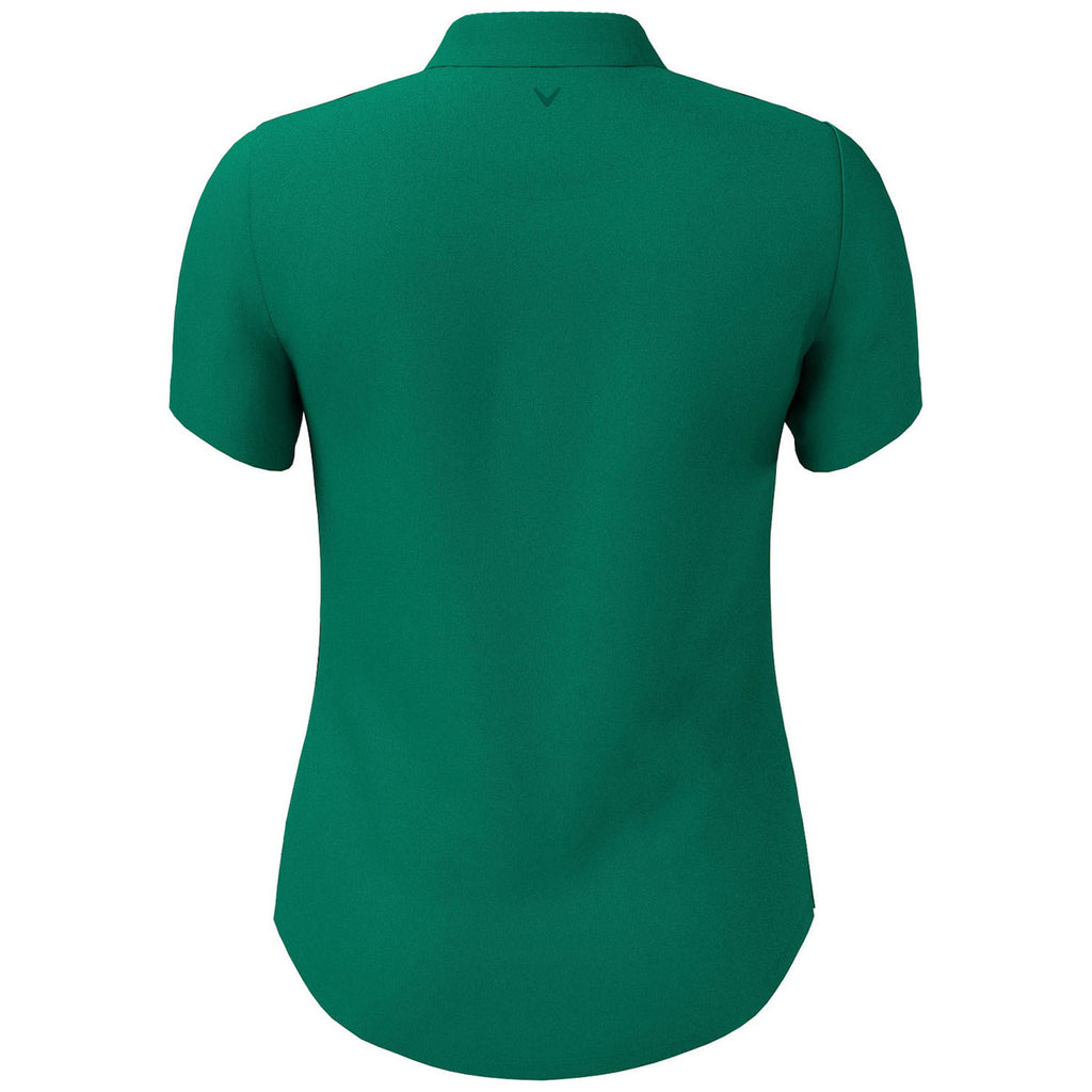 Callaway Women's Ultramarine Green Short Sleeve Tournament Polo