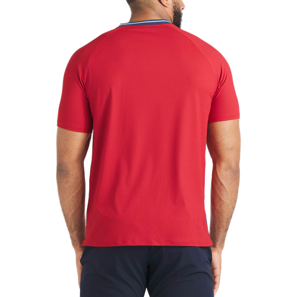 UNRL Men's Carmine Red Condor Polo