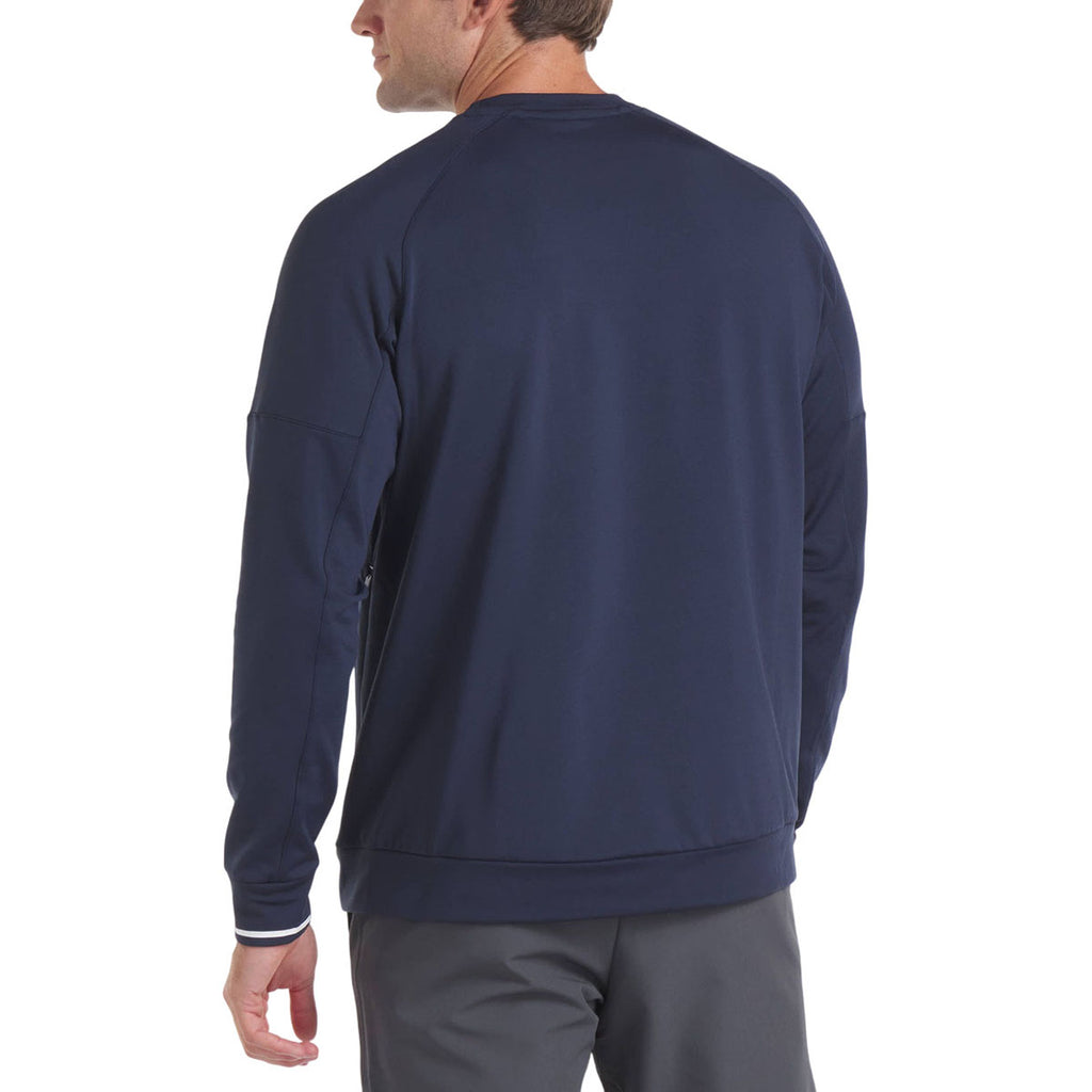 UNRL Unisex Striped Navy Crossover Crewneck