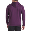 UNRL Men's Dark Plum Crossover Half-Zip Hoodie