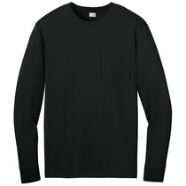 CornerStone Men's Black Workwear Pro Long Sleeve Pocket Tee