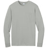 CornerStone Men's Light Grey Workwear Pro Long Sleeve Pocket Tee