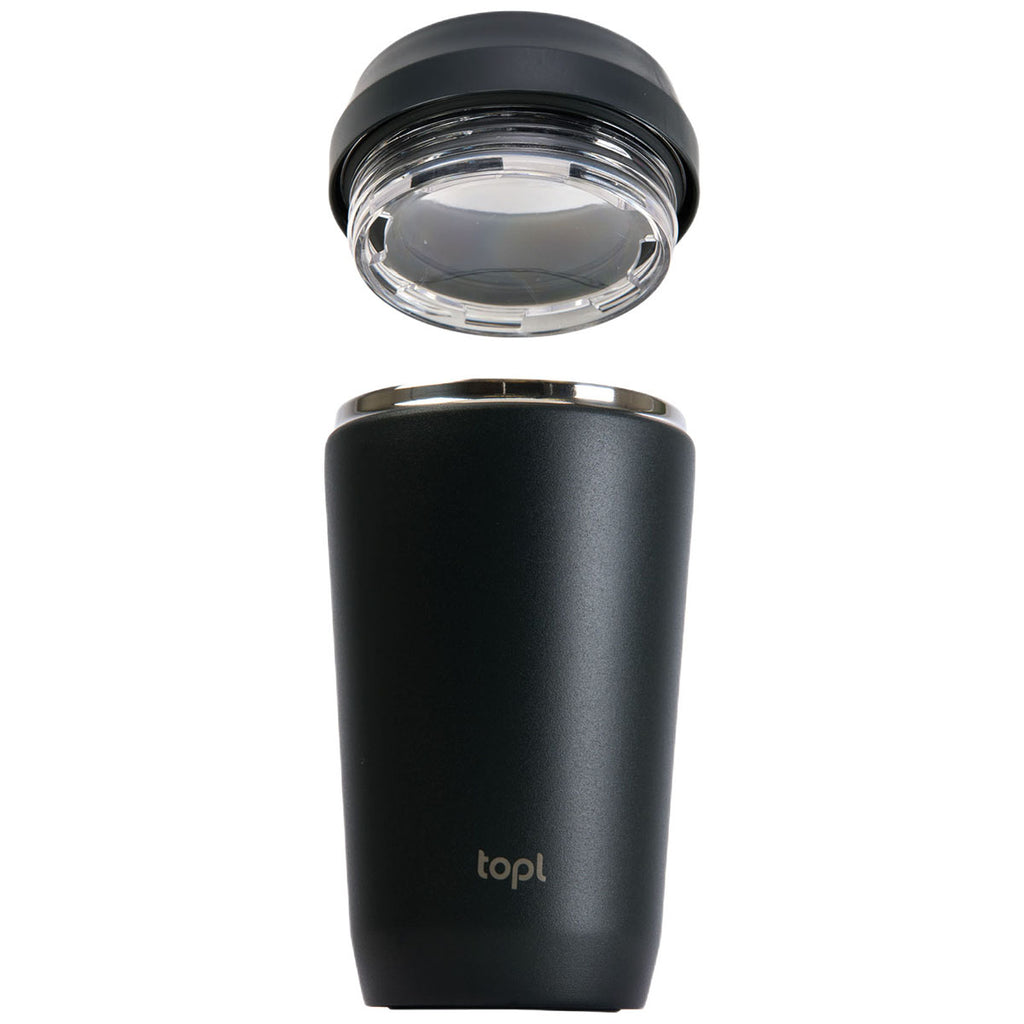 TOPL Black 12 oz. Double Wall, Recycled Stainless Steel 360° Tumbler