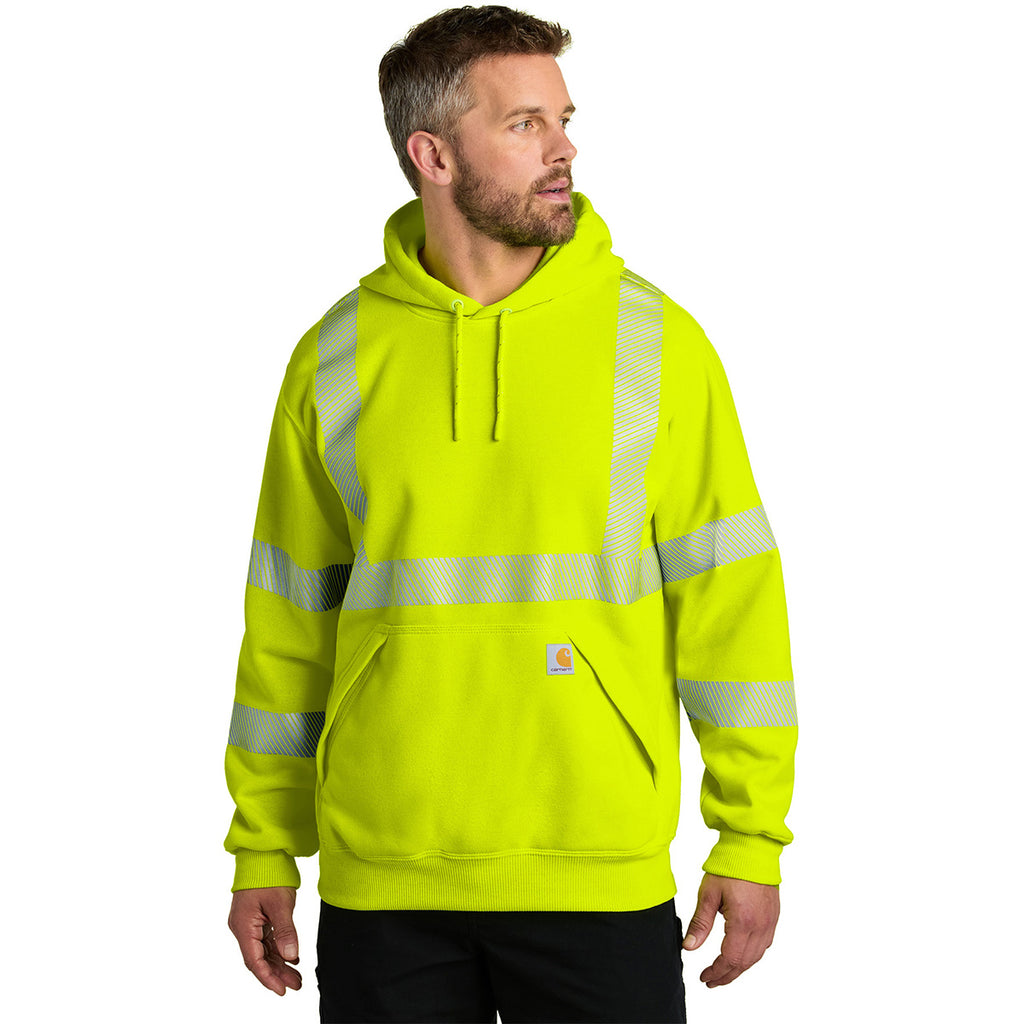 Carhartt Unisex Brite Lime ANSI 107 Class 3 Hooded Sweatshirt