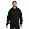 Carhartt Men's Black Textured 1/2-Zip Fleece Jacket