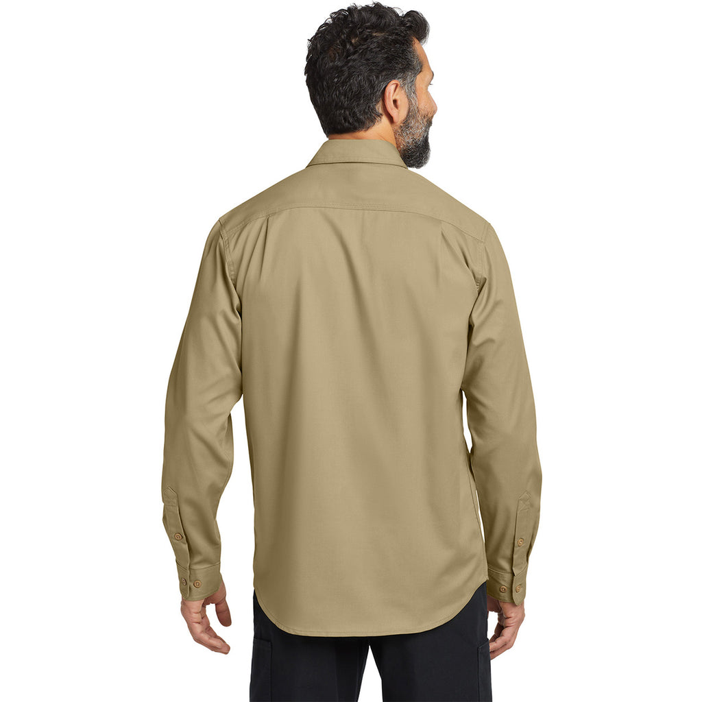 Carhartt Men's Dark Khaki Rugged Professional Series Long Sleeve Shirt