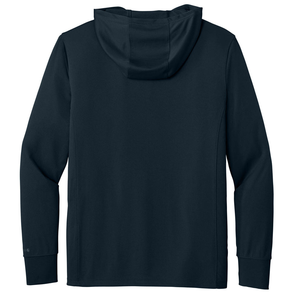 Carhartt Men's Navy Force Sun Defender Long Sleeve Hooded T-Shirt