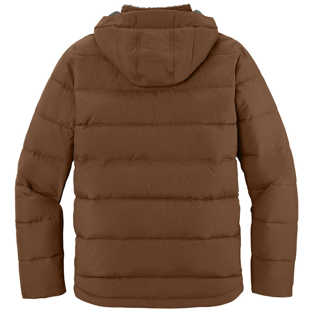 Carhartt Men's Red Duck Brown Montana Insulated Hooded Jacket