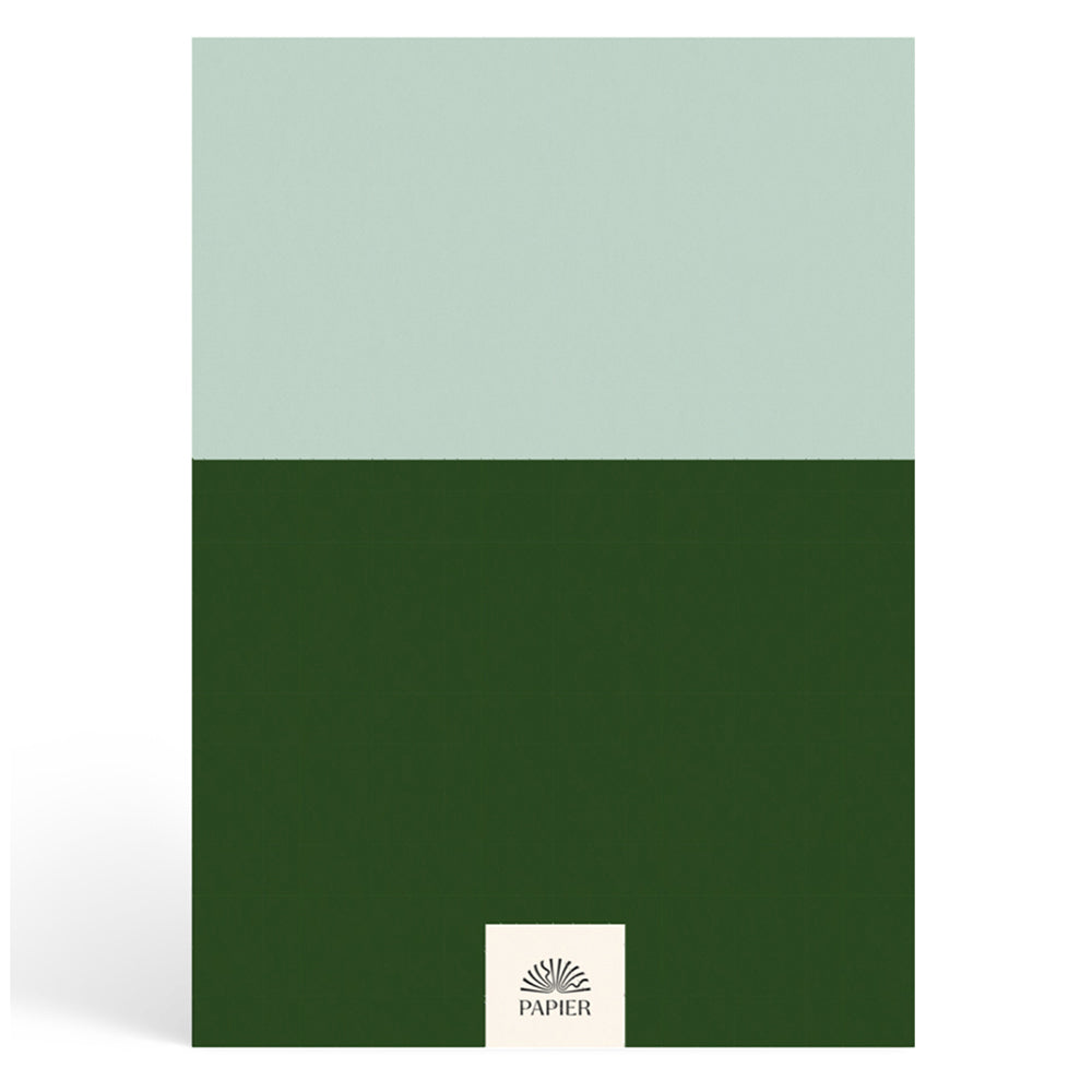 Papier Green/Dark Green Colorblock Calendar Year Planner