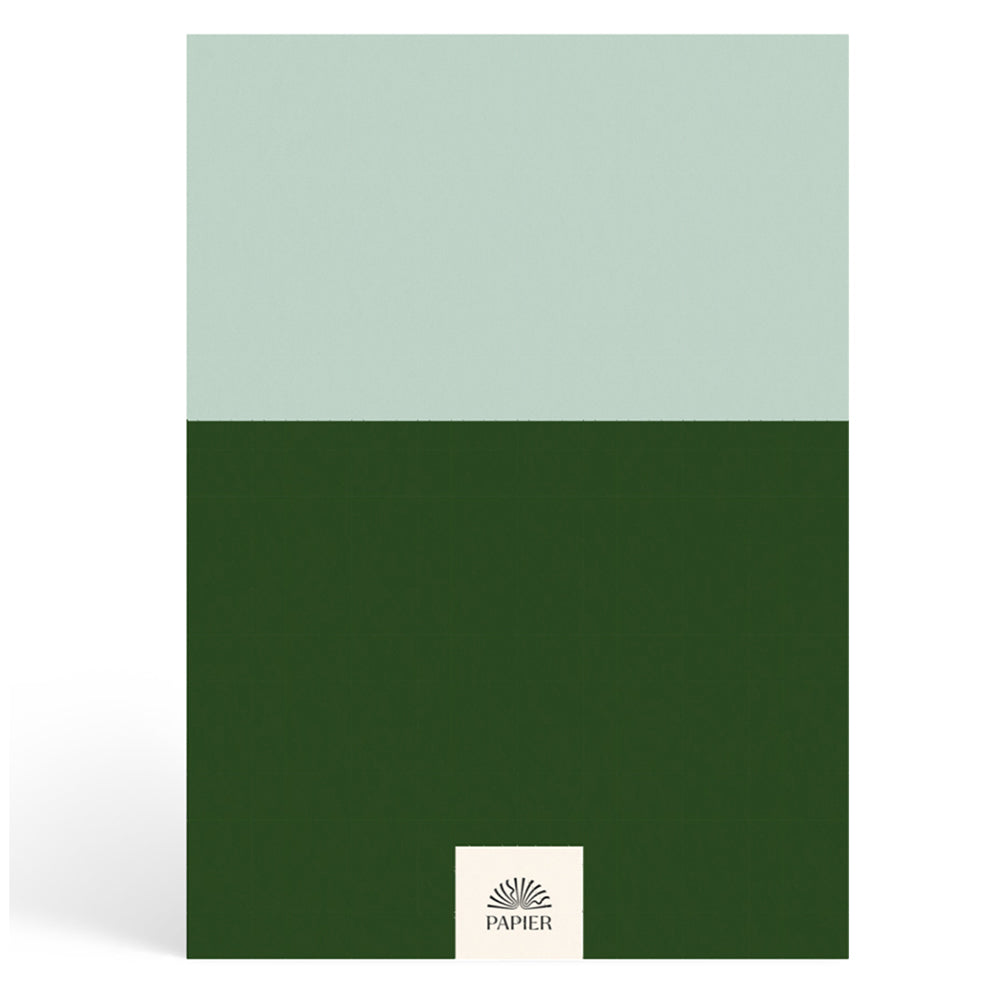 Papier Green/Dark Green Colorblock Dotted Notebook