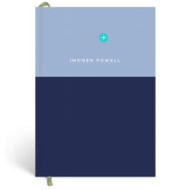 Papier Blue/Navy Colorblock Plain Notebook