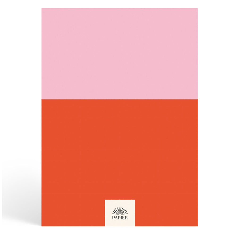 Papier Pink/Red Colorblock Plain Notebook