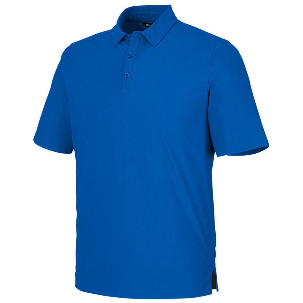 Devon & Jones Men's French Blue CrownLux Performance Windsor Welded Polo