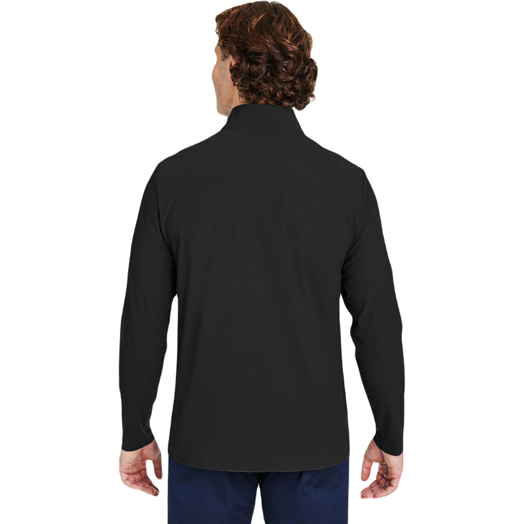 Devon & Jones Men's Black CrownLux Performance Windsor Welded Quarter-Zip