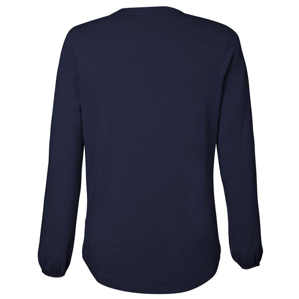 Devon & Jones Women's Navy Raleigh Half-Placket Knit Top