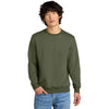 District Men's Military Green Perfect Weight Fleece Crew