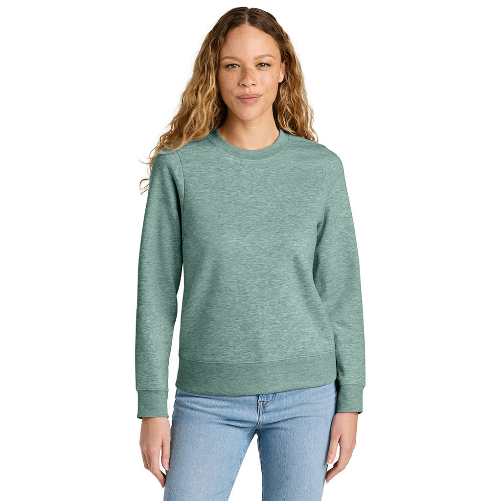District Women's Heathered Dusty Sage V.I.T. Fleece Crew