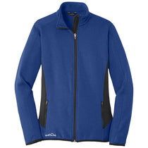 Eddie Bauer Women's Blue Heather Full-Zip Heather Stretch Fleece Jacket