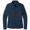 Eddie Bauer Women's River Blue Heather Sweater Fleece Full Zip