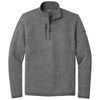 Eddie Bauer Men's Dark Grey Heather Sweater Fleece Quarter Zip