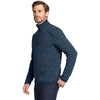 Eddie Bauer Men's River Blue Heather Sweater Fleece Quarter Zip