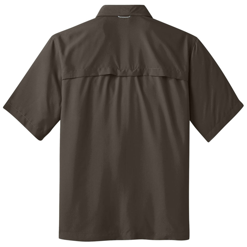 Eddie Bauer Men's Boulder Grey S/S Performance Fishing Shirt
