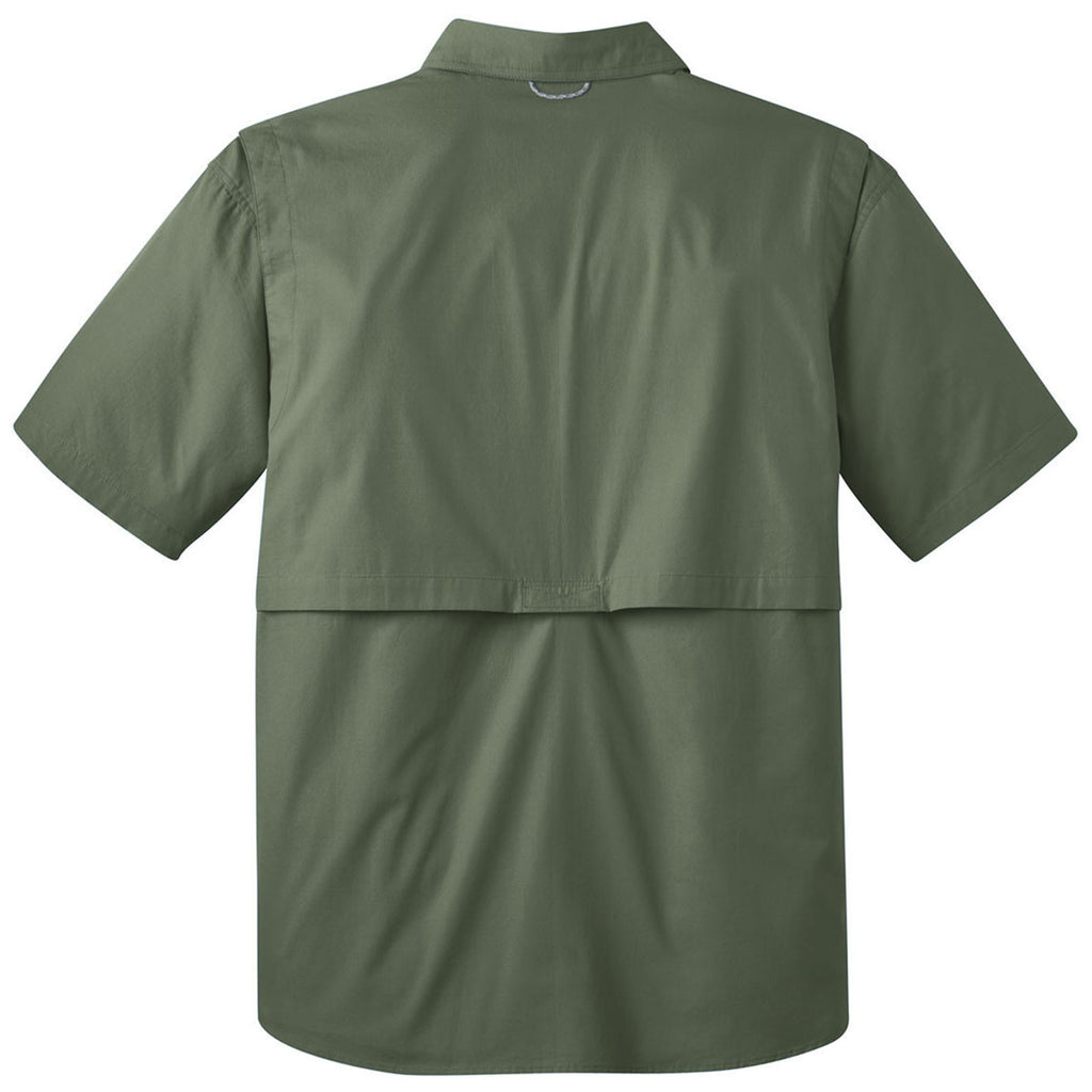 Eddie Bauer Men's Seagrass Green S/S Fishing Shirt