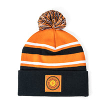 Pop Promos Orange & Black Striped Beanie