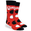 Pop Promos Red & Black Scattered Polka Dot Dress Socks