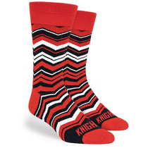 Pop Promos Red & Black Chevron Dress Socks