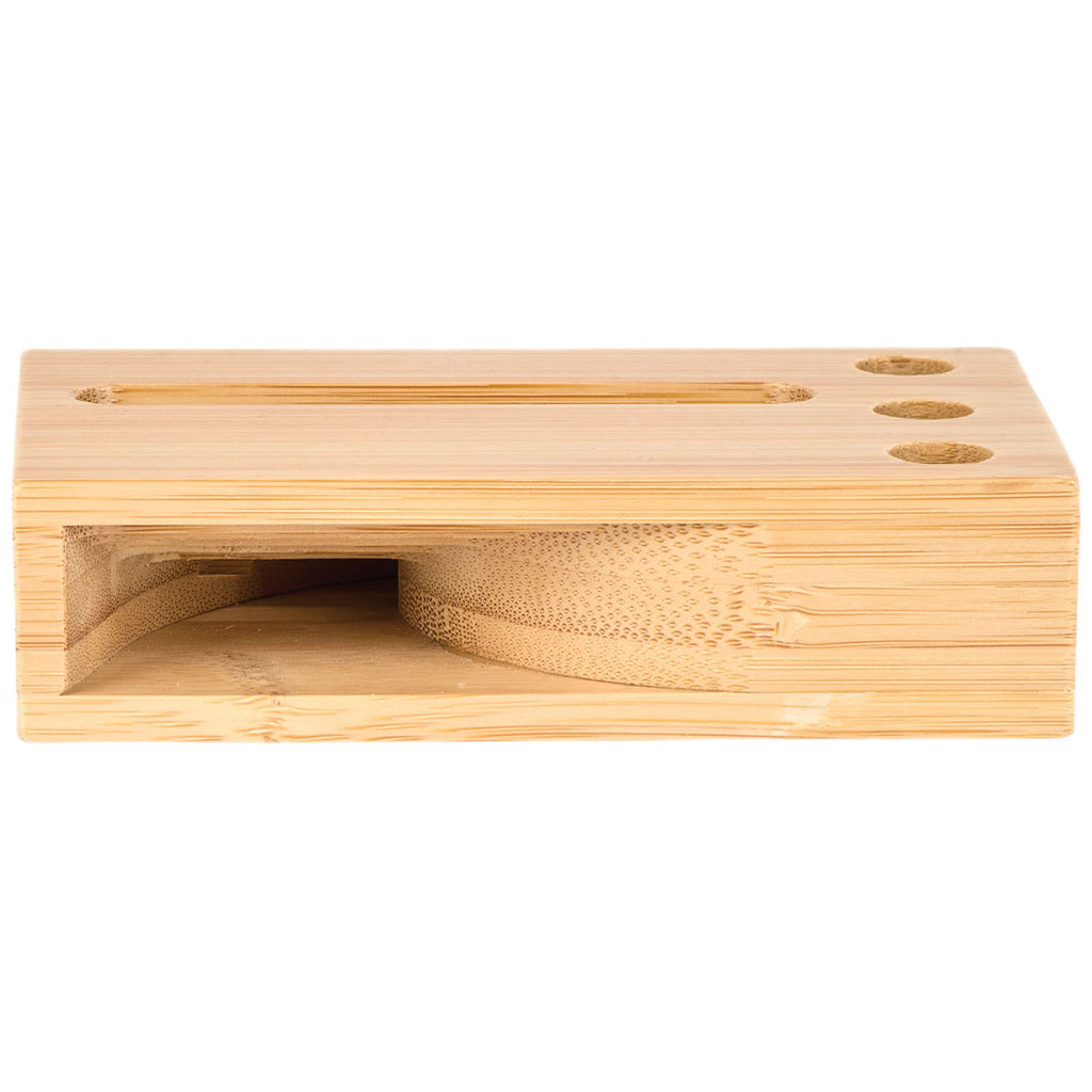 Logomark Natural Allegra Bamboo Phone Stand & Amplifier