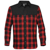 Stormtech Men's Black/Red Plaid Logan Thermal Long Sleeve Shirt