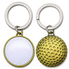 Ball Pro Brass Golf Ball Shaped Metal Keychain