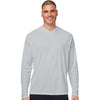 HUK Men's Harbor Mist LoPro Pursuit Long Sleeve Hooded T-Shirt