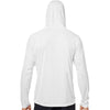 HUK Men's White LoPro Pursuit Long Sleeve Hooded T-Shirt