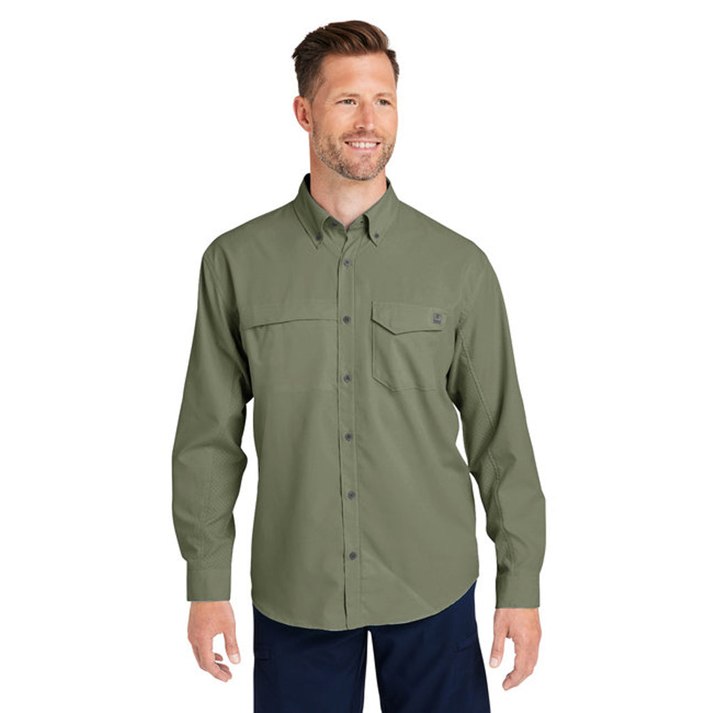 HUK Men's Moss Tide Point Long Sleeve Shirt