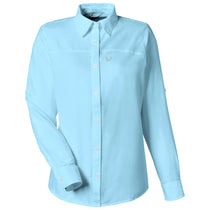 HUK Women's Crystal Blue Tide Point Long Sleeve Shirt