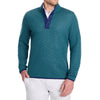 Holderness & Bourne Men's Heathered Deep Teal & Navy The Sullivan Pullover