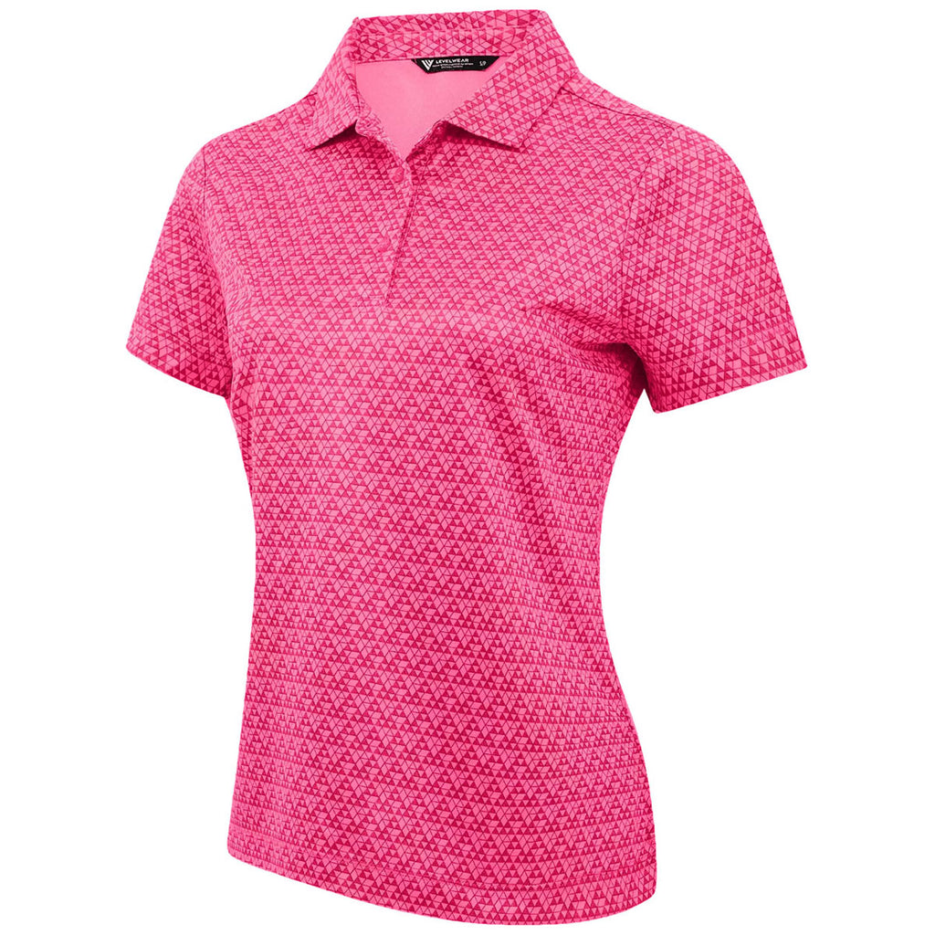 Levelwear Women's Deep Pink System Polo