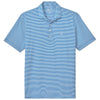 Johnnie-O Men's Palisades Blue Dru Stripe Performance Mesh Polo