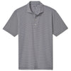 Johnnie-O Men's Navy Lyndonn Striped Jersey Performance Polo