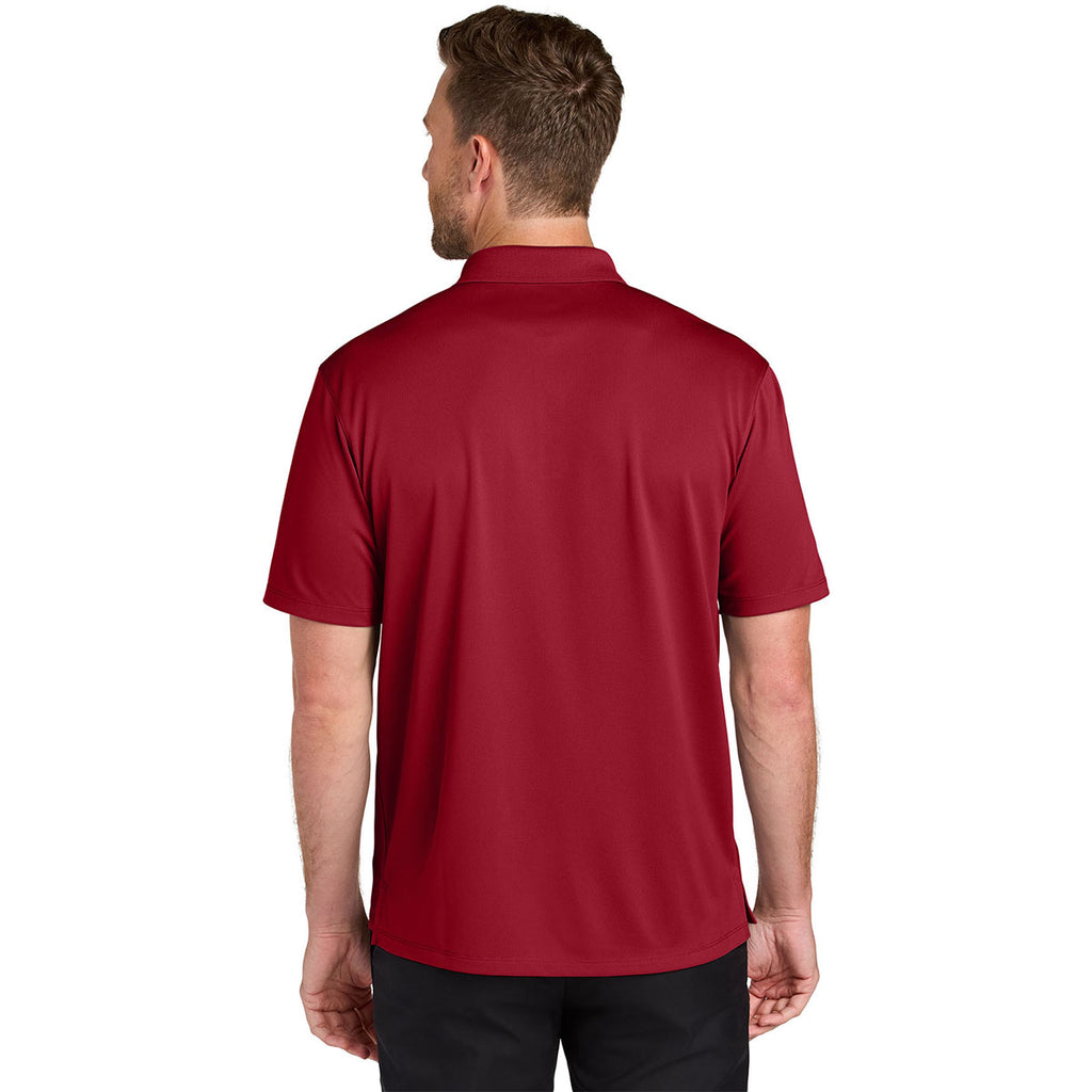 Port Authority Men's Rich Red Wearever Performance Pique Polo
