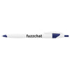 Bullet White w/Blue Trim Cougar Retractable Ballpoint Pen