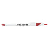 Bullet White w/Red Trim Cougar Retractable Ballpoint Pen