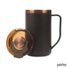 Perka Brown Guji 15 oz. Recycled Steel and Coffee Grounds Mug