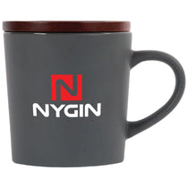 Logomark Grey Copenhagen 16 oz. Ceramic Mug with Wood Lid