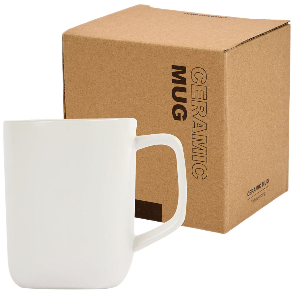Logomark White Lisbon 18 oz. Recycled Ceramic Mug